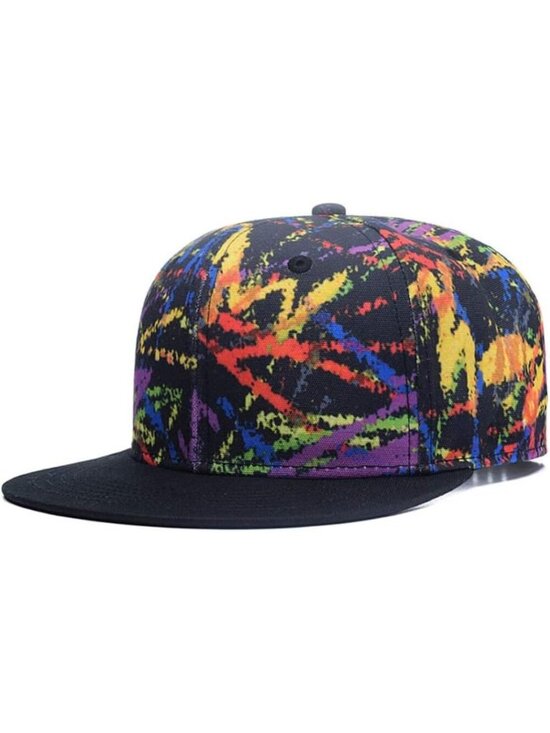 Unisex Multicolor Snapback Hat Hip Hop Style Colorful Adjustable Baseball Cap